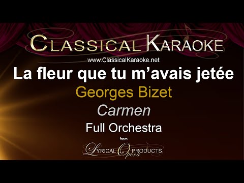 La fleur que tu m’avais jetée, Carmen, Full Orchestral Karaoke
