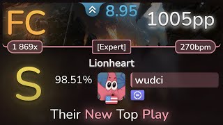 9.0⭐ wudci | Serenity - Lionheart [Expert] +DT 98.51% | 1005pp FC - osu!