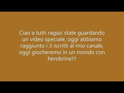 GIOCO IN UN MONDO CON HEROBRINE EP 1 MINECRAFT ITA