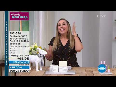 Beekman 1802 3piece Ceramide and Goat Milk Bath   Body S...