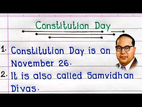 10 Lines on Constitution Day In English | 10 Lines on Constitution Day of India In English |