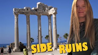 ANCIENT RUINS ON THE BEACH! SIDE - TURKEY