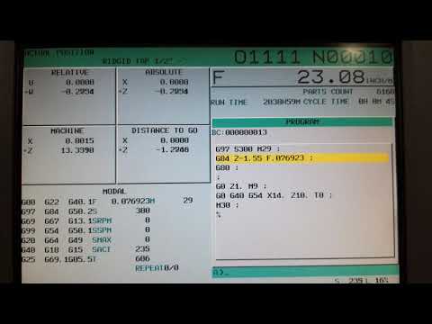 Doosan Fanuc 0i-TD G84 Rigid Tapping Cycle 2