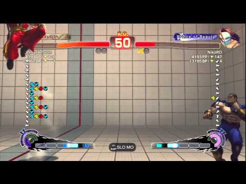 JohnryHenson (M.Bison) Vs NikoRD (Vega) SSF4 AE Ranked Matches - PSN