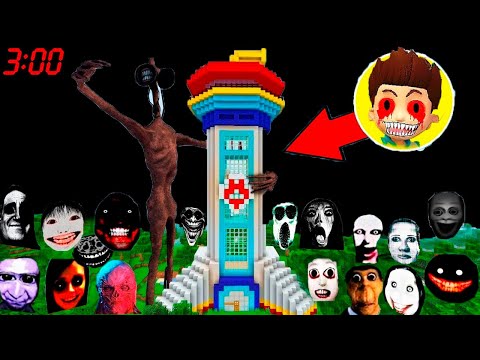 SURVIVAL PAW PATROL BASE WITH 100 NEXTBOTS in Minecraft - Gameplay - Coffin Meme Minions Talking Tom