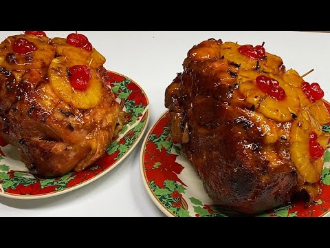 Baked Ham, Pineapple Honey Glazed Ham. Perfection! 👌🏾
