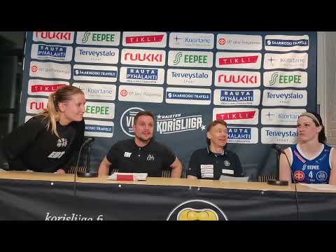 Naisten korisliiga ViVe - EBT 91-83 lehdistötilaisuus 29.11.2025