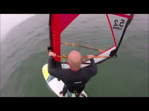 Nautix Freeride 5 2m windsurf sail and Tahe Techno 130L board testing.