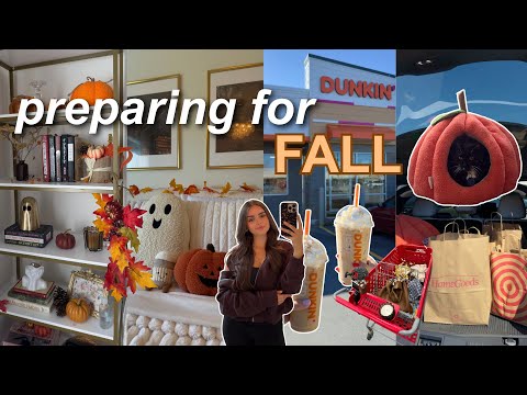 Preparing for fall 🍂🤎: the ultimate fall vlog | shopping, haul & decorating my room!!