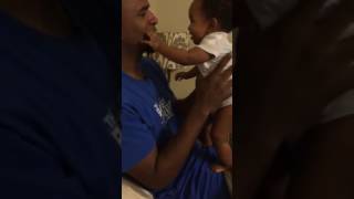 Tori giving daddy wet kisses