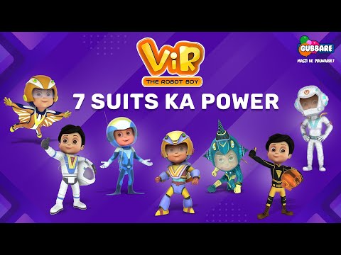 ViR the Robot Boy Suit On - 7 Suits Ka Power | Action Cartoon Video | Gubbare TV