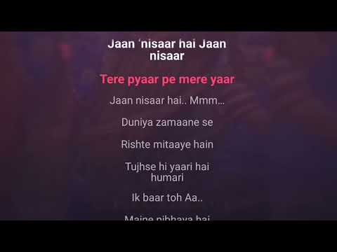 Jaan Nisaar | Karaoke