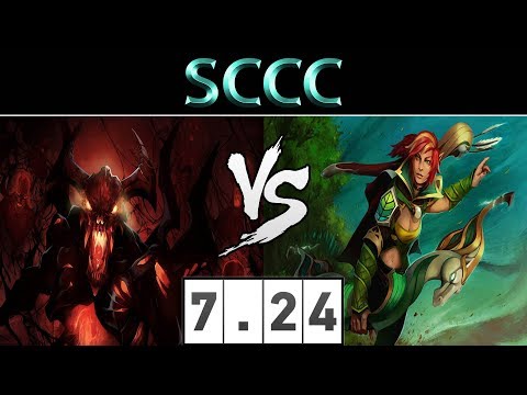 Sccc [Shadow Fiend] vs Setsu [Windranger] ► CN Ranked ► Dota 2 7.24
