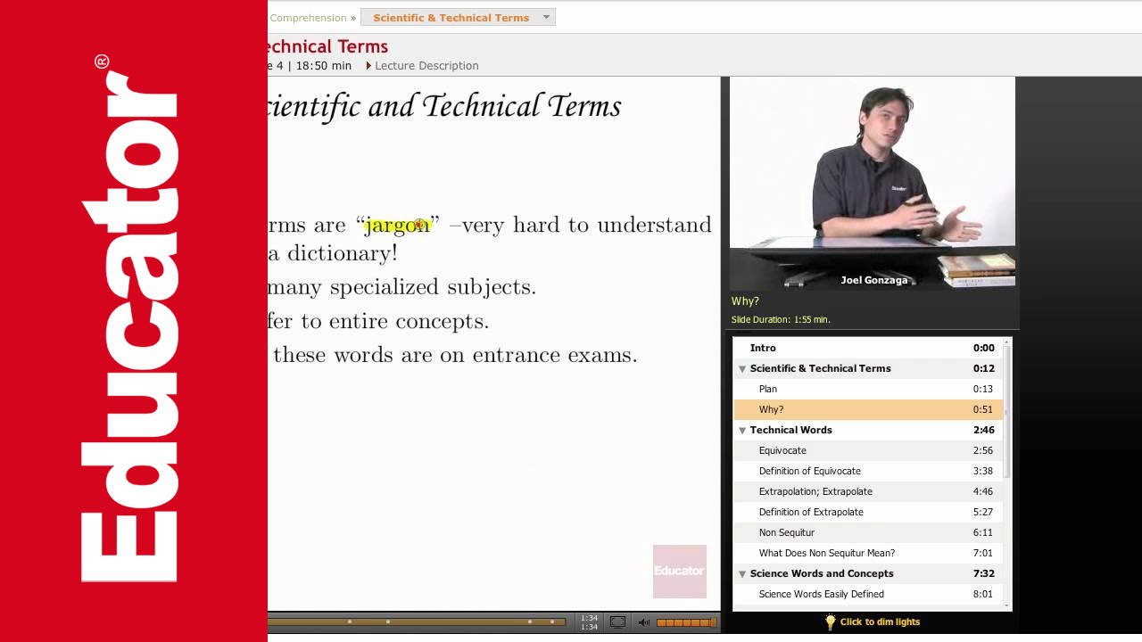 Reading Comprehension: Scientific & Technical Terms