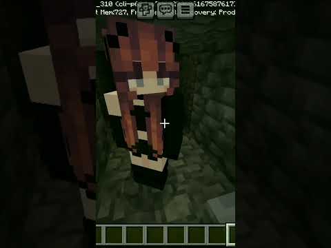 Sister and I explore terrifying cave in Minecraft