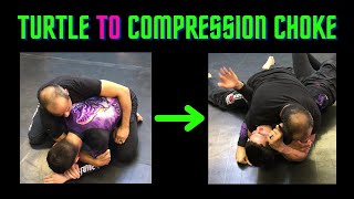 No Gi BJJ Turtle Attacks Compression Choke