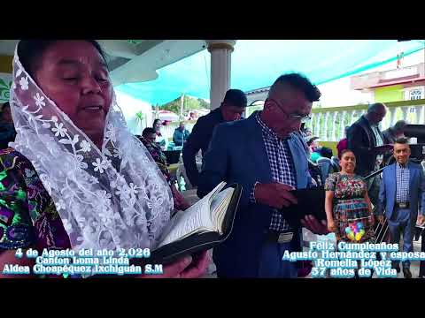 Palabras del Cumpleañero Agusto Hernández y esposa Romelia López Caserío Loma Linda Ixchiguan