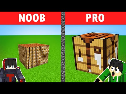 NOOB VS PRO: CRAFTING TABLE HOUSE BUILD CHALLENGE | Minecraft OMOCITY (Tagalog)