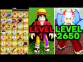 Level 1 2650 With ALL 41 PERMANENT Fruits In Blox Fruits