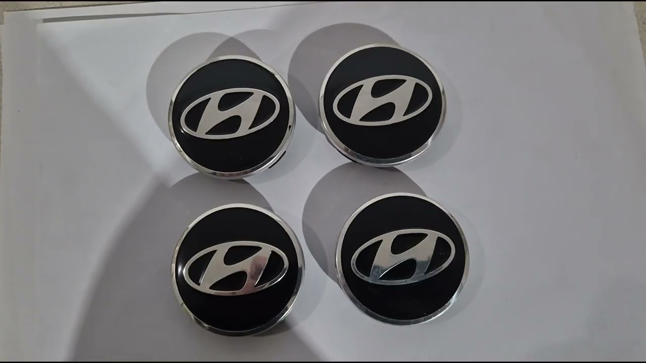 Hyundai Колпачки на диски 60/56мм 8918D (комплект 4 шт.) Video 1