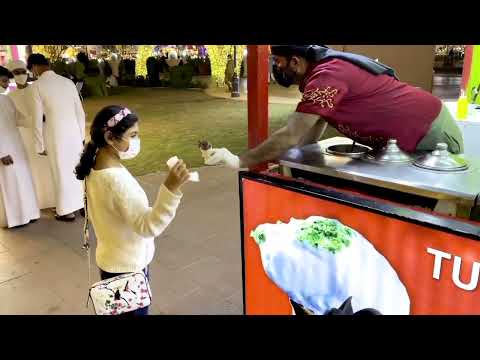 Turkish Ice Cream Tricks in Dubai | #turkishicecream #dondurma #streetfood