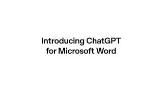 ChatGPT for Word is now available