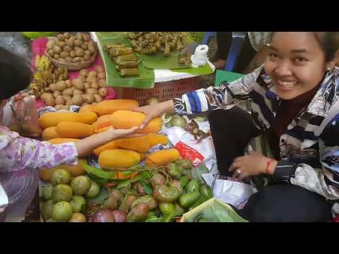 Asian Street Food - Buying Breakfast And Fresh Food In Boeung Trabaek Market Video