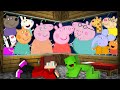 JJ and Mikey SURROUNDED by 1000 Scary PEPPA PIG Family EXE in Minecraft Maizen Security House