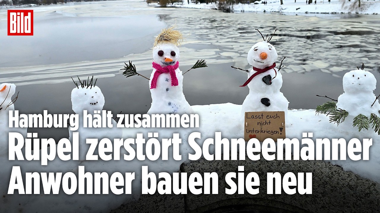 HAMBURG ZEIGT SOLIDARITÄT: Rüpel zerstört Schneemänner – Stadt antwortet mit Zusammenhalt