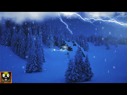Winter Thunderstorm Sounds: Lightning & Thunder, Howling Wind & Snow Rain for Sleep, Study, Insomnia