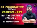 Writing Practice Session - 1 | Business Laws | Chanakya Niti Batch | CA Gurpreet Singh🔥🔥🔥