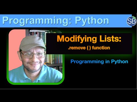 Learning Python Modifying Lists Using The Remove Function
