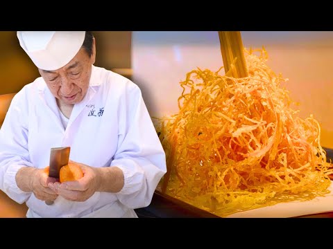 $180 Michelin star Tempura Course in Tokyo by Japanese Chef Kondo Fumio - Amazing Skills!
