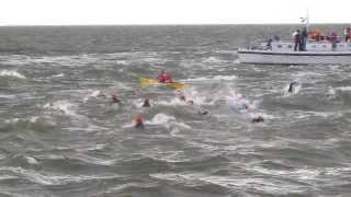 preview picture of video 'BE TOUGH Zwemtocht van Den Helder naar Texel 10-08-2013'