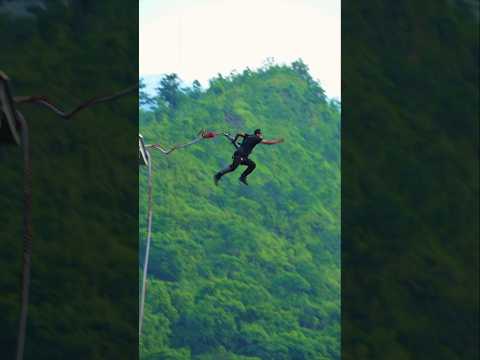 bungy jump in Rishikesh #trending #short #adventure #bungeejumping