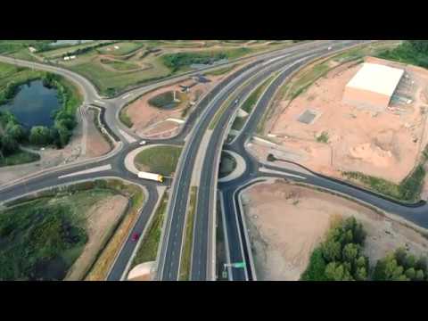 Olsztyn, nowa ul. Towarowa i dojazd do obwodnicy (dron, 4k)