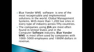 Blue Yonder WMS training by real time Consultants