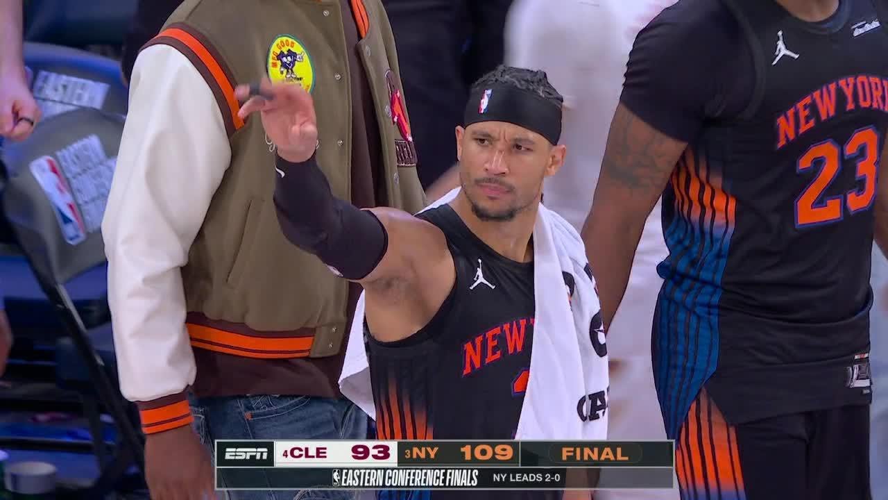 'A lamp post to a drunk person': Josh Hart's analytics line goes viral as Knicks go up 2-0