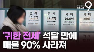 경기 대단지도 전세 매물 '0'…다주택자 규제로 더 줄 것 [뉴스9]