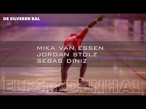Mika van Essen - Jordan Stolz - Sebas Diniz 6th heat 2nd 100m Zilverenbal 2023