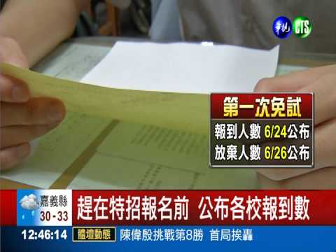 會考補破網! 提早公布各校報到數