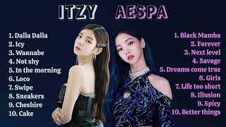 Download lagu [ ITZY & AESPA ] PLAYLIST SONG  ||  choose your fav kpop ♡   #aespa #itzy mp3