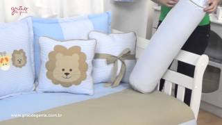 Quarto para Bebê Bichos da Selva Azul | Ref: 45257