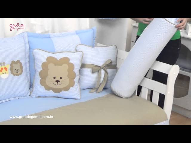 Quarto para Bebê Bichos da Selva Azul | Ref: 45257