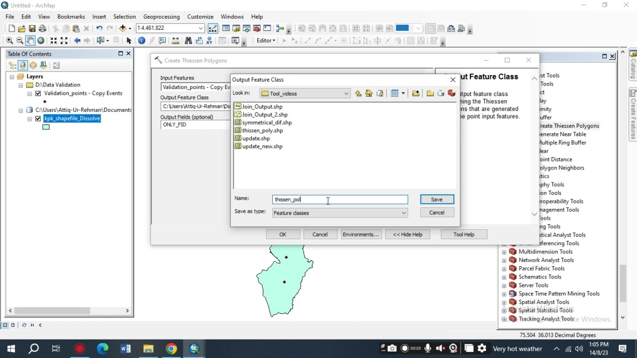 Create Thiessen polygons