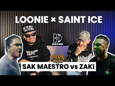 LOONIE × SAINT ICE | BREAK IT DOWN: Rap Battle Review E342 | PSP: SAK MAESTRO vs ZAKI