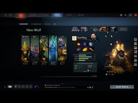 Dota2sup BurNIng lifestealer New Wolf vs Team Solid -TI9 CHINA DOTA2
