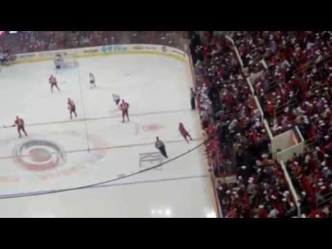 Hurricanes vs Canadians NHL game 4/05/12 highlights (at the game)
