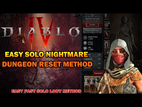 Diablo 4 Solo Nightmare Dungeon Reset Method - Try This Before It's Patched!!!