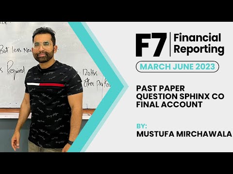 March/june 2023 past paper Final account Sphinx Co| Mustafa Mirchawala